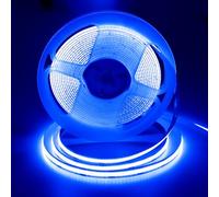 5M Blue COB Strip Light, 12V Easter LED Tape Lights, CRI93+ High Bright 8mm Width Flexible Cuttable LED Lights for Teen Boys Bedroom TV Backlight Gaming Room Monitor Kitchen Cabinet Decor (No Plug)