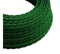 5m Braided Fabric Covered Twisted Electrical Wire with 3 Conductors, 18 Gauge Thickness, Cloth Covered Electrical Antique Wire Cable, Modern Lamp Lightning Flex Cord, Vintage Fabric Wire