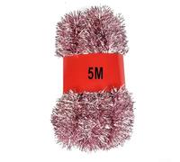 5M Christmas Tinsel Garland PVC Ribbon Tree Decoration Unique | Made of PVC material Available in Gold Red Green Blue Gray Pink Dark Green Suitable for home for hotel office