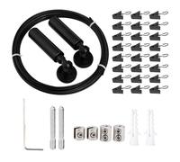 5m Curtain Wire Rod Set Wall Mounted Adjustable Drape Hanging Wire