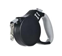5m dog leash-dog walking automatic retractable leash pet walking and playing harness rope ABS+polyester material (Black and gray)