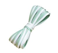 5M Double Color Polyester Bias Binding Trim,1CM Wide Satin Tape Cord for Sewing DIY Crafting,Green and White