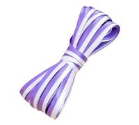 5M Double Color Polyester Bias Binding Trim,1CM Wide Satin Tape Cord for Sewing DIY Crafting,Purple and White