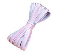 5M Double Color Satin Piping Trim,1CM Wide Piping Bias Binding Piped Trim Cord for Sewing DIY Crafting,Sliver and Pink