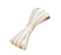 5M Double Color Satin Piping Trim,1CM Wide Piping Bias Binding Piped Trim Cord for Sewing DIY Crafting,Beige and White