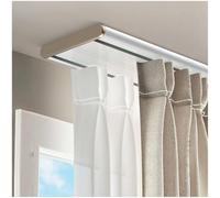 5m Double Curtain Track Set Ceiling Mount Adjustable Rails with Mounting Accessories Smooth Glide Curtain Rod Perfect for Home Décor & Window Treatments