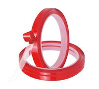 5M Double Sided Tape Adhesive, 3 Rolls Red Liner Super Strong Sticky Heavy Duty Mounting Tape Clear Tapes Two Sided Tape Poster Tape for Wall Photo,Home and Office Deco(3mm/6mm/9mm)