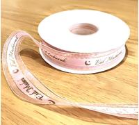5M Eid Mubarak Ribbon, Pink, Organza, Gifts, Presents, Hamper Ribbon, Gift Wrapping, Bow Making, Decorations.