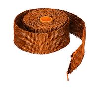 5m Exhaust Heat Wrap Glass Fiber Alloy Steel Temperature Wear Resistance Exhaust Header Tape for Car Motorcycles Exhaust Pipe(Orange)