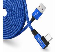 5m Extra Long Right Angle USB C Cable 90 Degree, Type C Fast Charger Lead | 16ft USBC High Speed Cord for Samsung Galaxy S26 S25 S24 S23 S22 S21 S20 S10 S10E S9 S8 Note 20 10, A/M Series,PS5, Switch