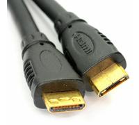 5m GOLD Mini HDMI Type C Plug to Mini Type C Cable Male