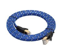 5m Gold Plated CAT-7 10 Gigabit Ethernet Ultra Flat Patch Cable for Modem Router LAN Network, Built with Shielded RJ45 Connector NCCZ