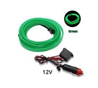 (5M, green Cigarett) 1M/2M/3M/5M Universal Car Interior Lighting LED Strip Decoration Garland