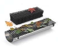 5m Gutter Leaf Guard Protection System Mesh Roof Guttering Cover to Stop Leaf Moss & Debris Cloggs Blocks (5m)