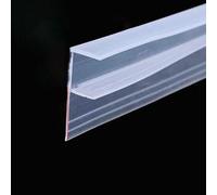 5M h/F/U Shape Glass Seal Strip Rubbe Bath Shower Door Window Weather Strips Draft Stopper for 6/8/10/12 MM Glass Sealing Strips-Long F-shaped-6mm-1M