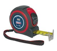 5M Heavy Duty Tape Measure With Rubberised Abs Body And Double Edged End Hook