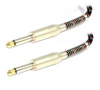 Kenable Hq Helical Shielded Guitar Lead 6.35mm Mono Jack Cable Gold Tip 5M