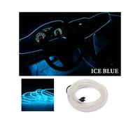 (5M, Ice Blue) 5M Car Interior Decorative Atmosphere Light Wiring Neon Strip Auto Interior