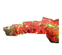 5m LED Ribbon Christmas Tree Top Topper Lights Light Up Bow Xmas Hanging Decor (Red)