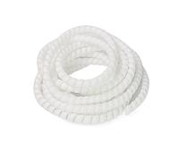 5M Line Organizer Pipe Spiral Wound Tube Wire Cable Protection Sleeve Plastic Wrap Winding Protector(White,22mm)