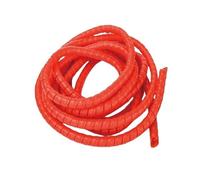 5M Line Organizer Pipe Wear-resistant Spiral Wound Tube Wire Cable Protection Sleeve Plastic Spiral Wrap Winding Protector(Red,22mm)