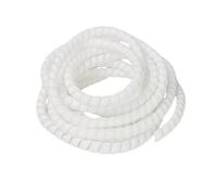 5M Line Organizer Pipe Wear-resistant Spiral Wound Tube Wire Cable Protection Sleeve Plastic Spiral Wrap Winding Protector(WHITE,16mm)