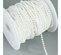 5M/Lot 3/4/5/6/8mm Mini Imitation Pearl Beads Chain Garland Pearl Beads for Wedding Party Decor Bridal Bouquet Chandelier DIY