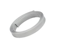 5m/lot Pure Colour Insulated Braid Sleeving Tight PET Wire Expandable Cable Sleeve Flame-retardant Nylon Braided Mesh Tube(Grey,6mm)