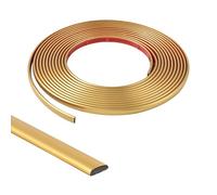 5M Matte Gold Flexible Moulding Trim,Self-Adhesive Decorative Edging Strip for Tile,Wall,Mirror, Ceiling,Floor,Panel,Cabinet,Peel and Stick PVC Mirrior Frame Trim,8MM
