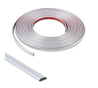 5M Matte Silver Flexible Moulding Trim,Self-Adhesive Decorative Edging Strip for Tile,Wall,Mirror, Ceiling,Floor,Panel,Cabinet,Peel and Stick PVC Mirrior Frame Trim,8MM