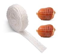 5m Meat Netting Roll, 16 Holes Elastic Ham Netting Smoked Meat Poultry Ham Netting Beef Netting Precut Butcher Twine Netting for Meat Cooking Meat Sausage Making