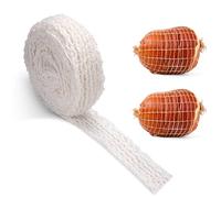 5m Meat Netting Roll, Size 14 Elastic Ham Netting Smoked Meat Poultry Ham Sock Netting Beef Netting Precut Butcher Twine Netting for Meat Sausage Making