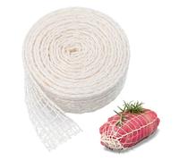 5m Meat Netting Roll, Size 18 Ham Sock Elastic Netting Smoked Meat Poultry Ham Nettings Beef Nettings Precut Butcher Twine Net for Meats Cooking Sausage Making or Drying (1 Roll-16.4Ft）