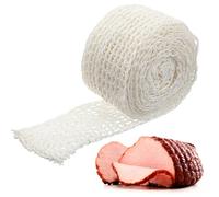 5m Meat Netting Roll, Size 22 Ham Sock Elastic Netting Smoked Meat Poultry Ham Nettings Beef Nettings Precut Butcher Twine Net for Meats Cooking Sausage Making or Drying (1 Roll-16.4Ft）