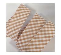 5m of 30mm Wide Caramel Beige Light Brown Gingham.Bias Binding Tape 5m Single Folded, Edging Quilting Sewing, Bunting, Craft, Upholstery, Piping & Garments UK Seller