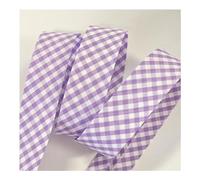 5m of 30mm Wide Lavender Purple Cotton Gingham Bias Binding Tape 5m Single Folded, Edging Quilting Sewing, Bunting, Craft, Upholstery, Piping & Garments. UK Seller