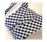 5m of 30mm Wide Navy Blue Gingham..Bias Binding Tape 5m Single Folded, Edging Quilting Sewing, Bunting, Craft, Upholstery, Piping & Garments UK Seller