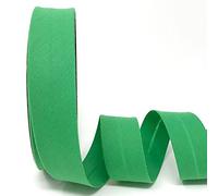 5m of Professional Quality 30mm Bias Binding, Machine Washable, 30+ Colours. UK Specialist Seller Edging for Quilting, Sewing, Bunting, Upholstery, Furniture Piping Garments (Leaf Green)
