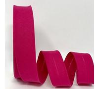 5m of Professional Quality 30mm Bias Binding, Machine Washable, 30+ Colours. UK Specialist Seller Edging for Sewing, Bunting, Upholstery, Furniture Piping & Garments (Hot Pink)