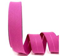 5m of Professional Quality 30mm Bias Binding, Machine Washable, 30+ Colours. UK Specialist Seller Edging for Quilting, Sewing, Bunting, Upholstery, Furniture Piping & Garments (Raspberry Pink)