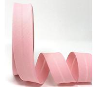 5m of Professional Quality 30mm Bias Binding, Machine Washable, 30+ Colours. UK Specialist Seller Edging for Quilting, Sewing, Bunting, Upholstery, Furniture Piping & Garments (Tea Rose Pink)