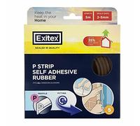 Self Adhesive Rubber Draught Excluder Strip Brown 5Meter Roll 2-5Mm Width P-Strip