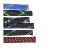 5M PET Insulated Multicolor Braid Sleeving 2mm - 40mm Expandable Wire Cable Sheath Flame-retardant Nylon Braided Mesh Tube(White Silver,14mm)