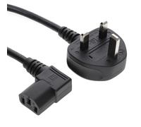 kenable Power Cable UK Plug to Right Angled IEC C13 Kettle Lead 10A Fused 1.00mm 5m Black