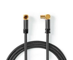 5m Premium 75 Ohm Digital Audio COAX Gold Plated RCA Phono Cable Angled