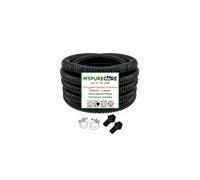 (5m) Premium Corrugated Flexible Hose Pond Pipe Set 25mm/1in with 2 Double-Wired Hose Clips and 2 Barbed Water Tank Outlet Connectors - MYPURECORE