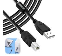5M Printer Cable USB 2.0 Type A to B High Speed for HP Canon Brother Epson | Printer Lead Compatible With Dell, Lexmark, Xerox, Samsung. Scanner Cord for Office Home Company, Black.