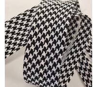 5m Professional 30mm Bias Binding, Black and White Monochrome Machine Washable, UK Specialist Seller Edging Sewing, Bunting, Upholstery, Quilting, (Black and White Houndstooth)