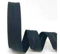 5M Professional Quality 30mm Bias Binding, Machine Washable, 30+ Colours. UK Specialist Seller Edging for Sewing, Bunting, Upholstery, Furniture Piping & Garments (Black)
