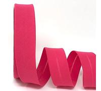 5m Professional Quality 30mm Bias Binding, Machine Washable, 30+ Colours. UK Specialist Seller Edging for Quilting, Sewing, Bunting, Upholstery, Furniture Piping Garments (Flamingo Pink)
